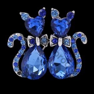 Nwots Vintage Style Bow Tie Kitties Brooch